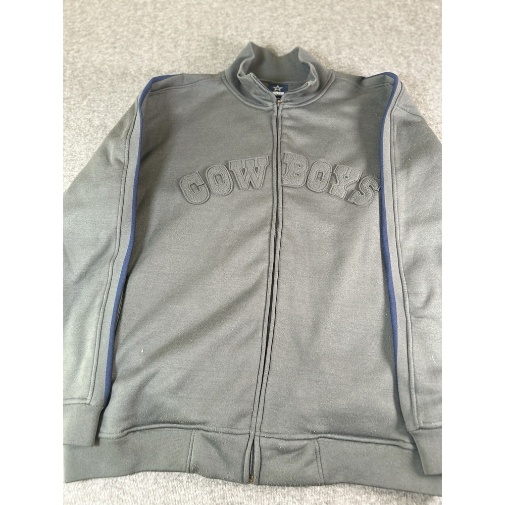 NFL Dallas Cowboys Full Zip Jacket - Mens Size XL Large Gray - Picture 6 of 7